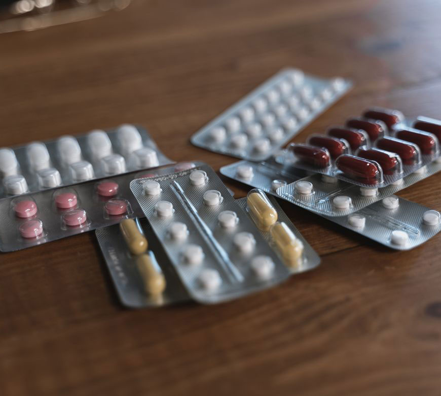 Pharmaceutical waste sitting on a table in Baytown, TX