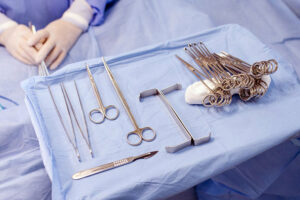 Surgical instruments that will need sharps disposal after being used in Pearland